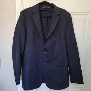 Bella Spalla Made In Italy Sport Coat Model Paolo Lunga Navy Size 52 Flaw